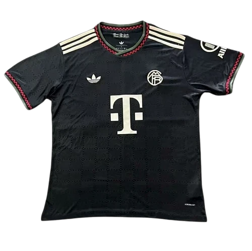IVO professional soccer performance jersey in black with white sponsor graphics, team crest, and breathable fabric.